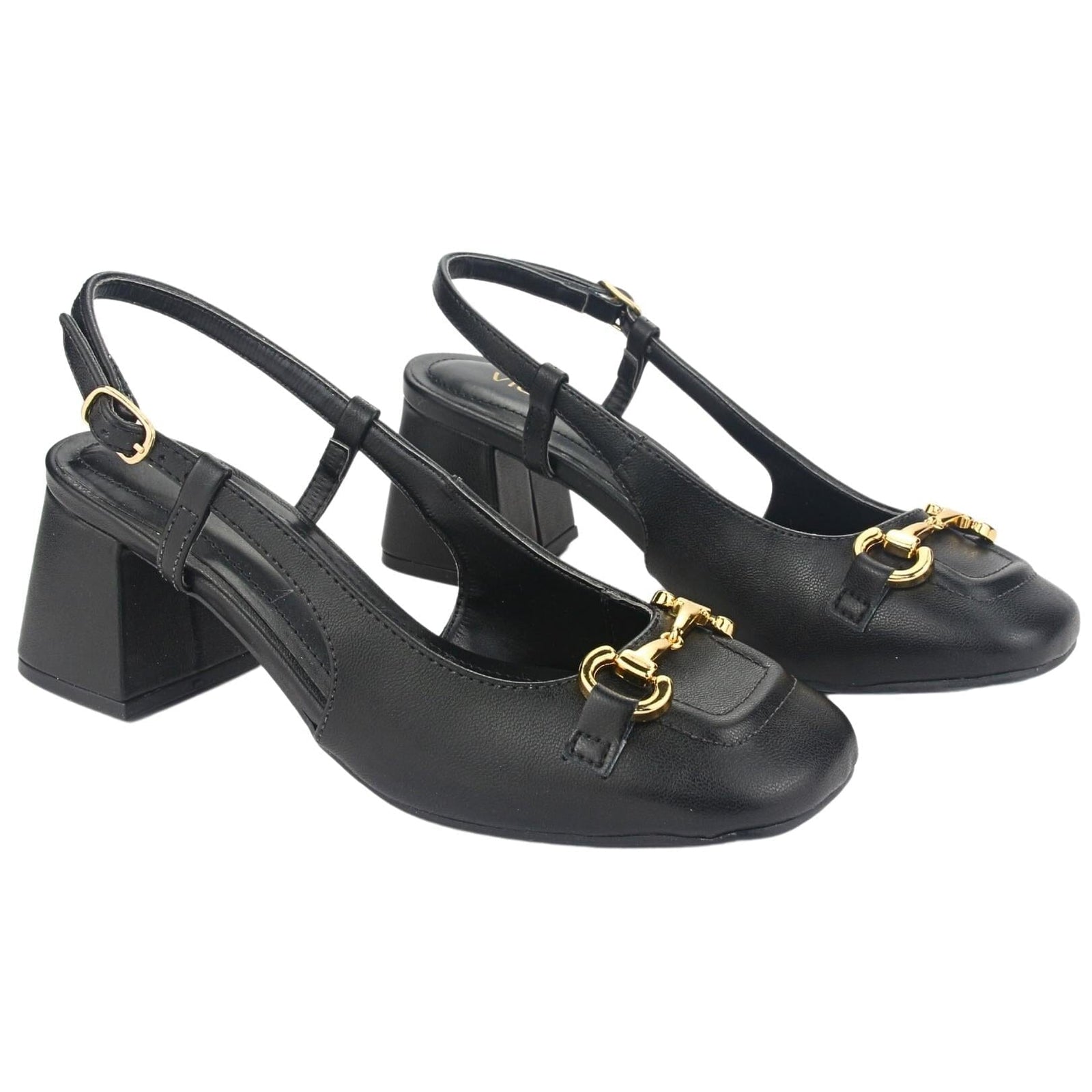 Zapato Via Marte Mujer 23-16804 N Preto Casual Zapatos Taco Via Marte 