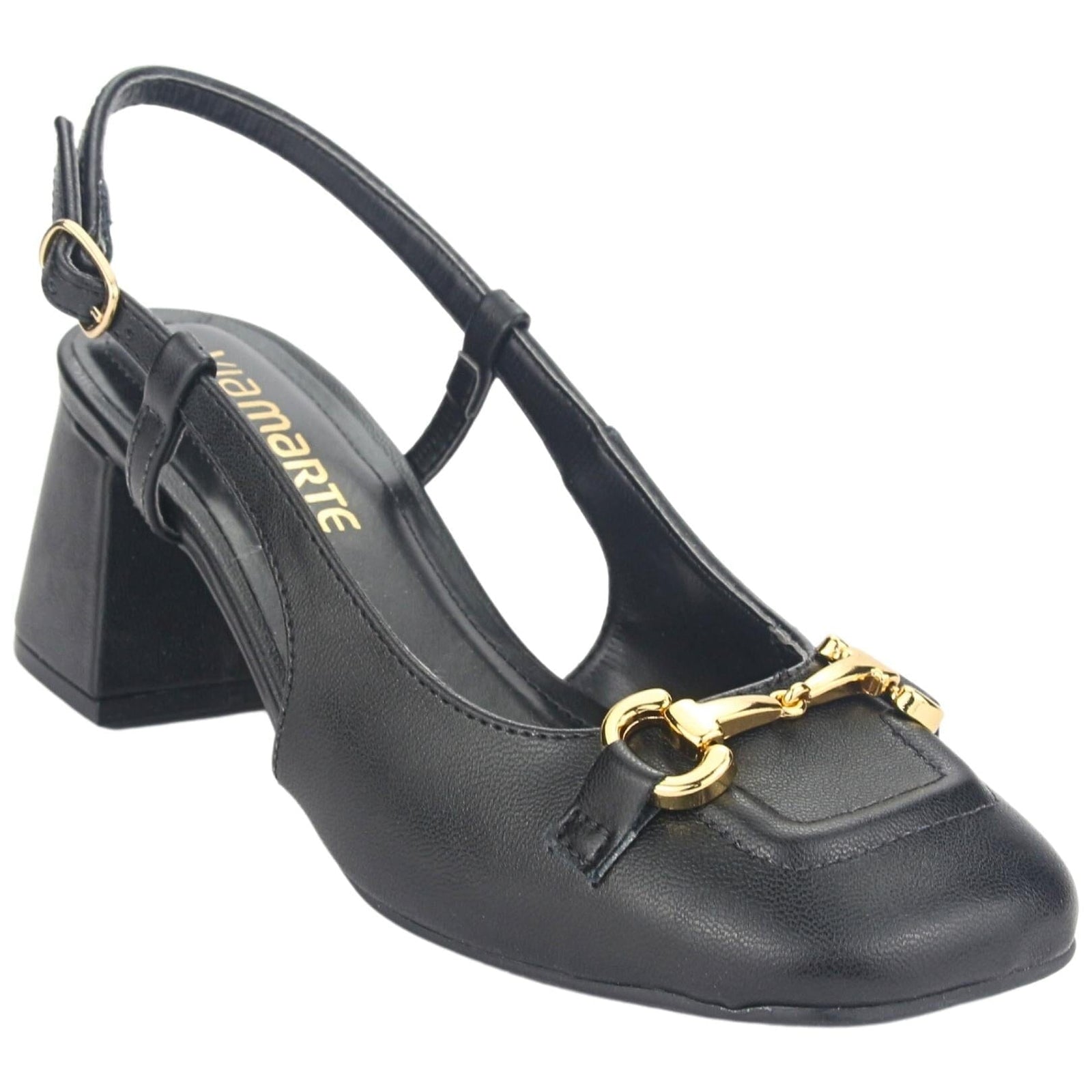 Zapato Via Marte Mujer 23-16804 N Preto Casual Zapatos Taco Via Marte 