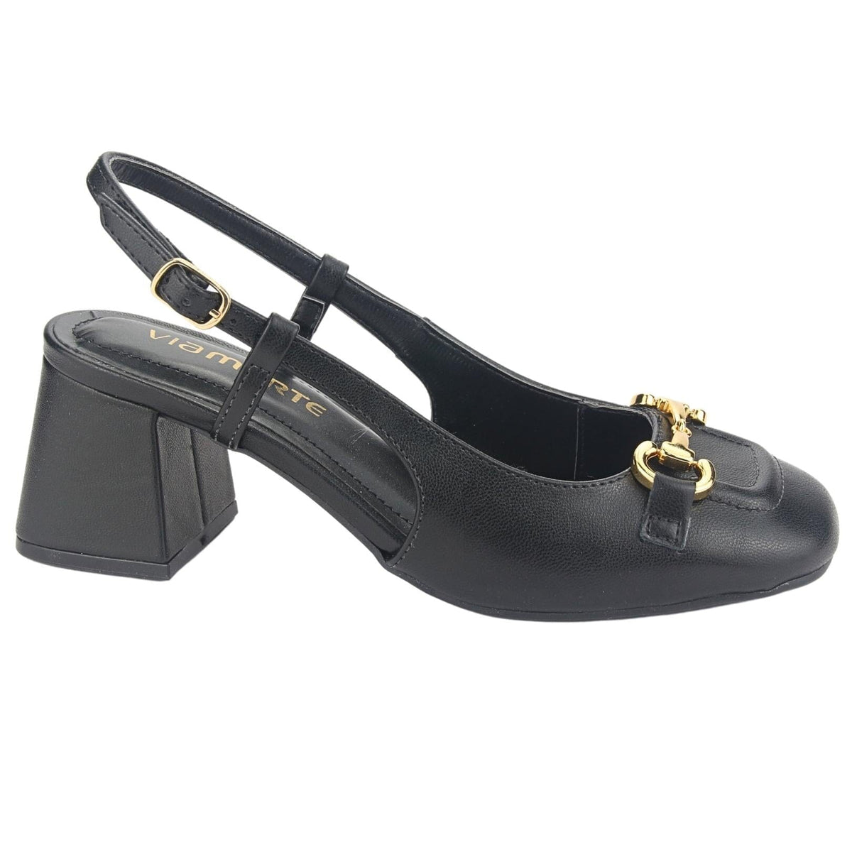 Zapato Via Marte Mujer 23-16804 N Preto Casual Zapatos Taco Via Marte 