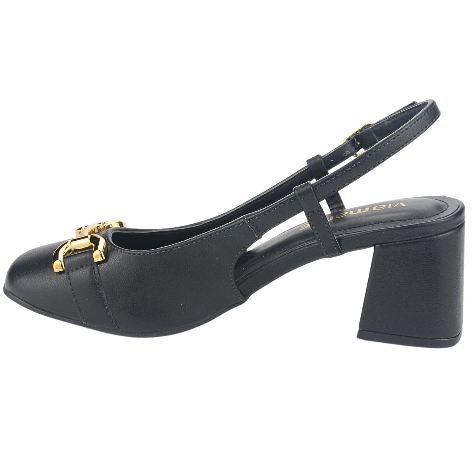 Zapato Via Marte Mujer 23-16805 N Preto Casual Zapatos Taco Via Marte 