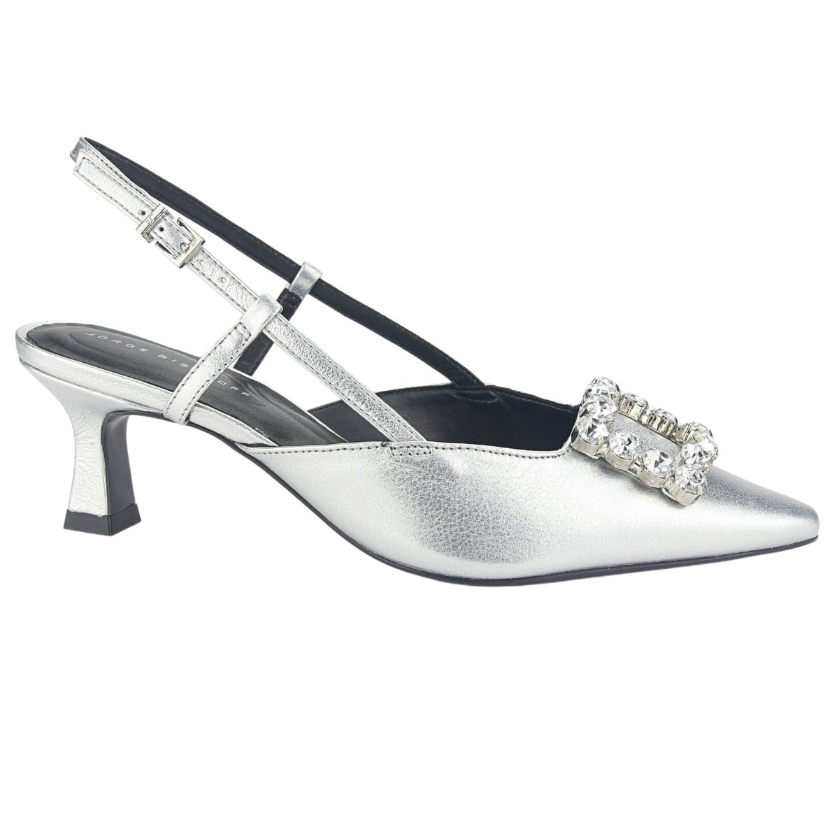 Zapatos Jorgebischoff Mujer P17994002 Plateado Casual Zapatos Taco Jorge Bischoff 